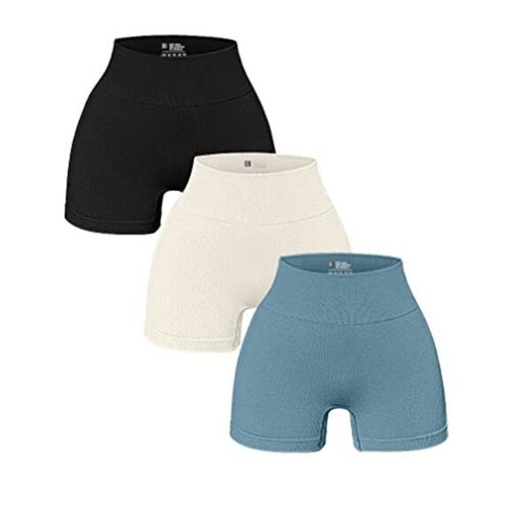 OQQ Women's Ribbed Seamless Workout Shorts - Picture 5 of 15